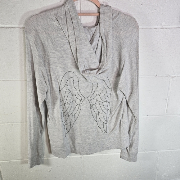 Victorias Secret Angels gray hoodie crystal angel wings sweatshirt - Picture 11 of 14